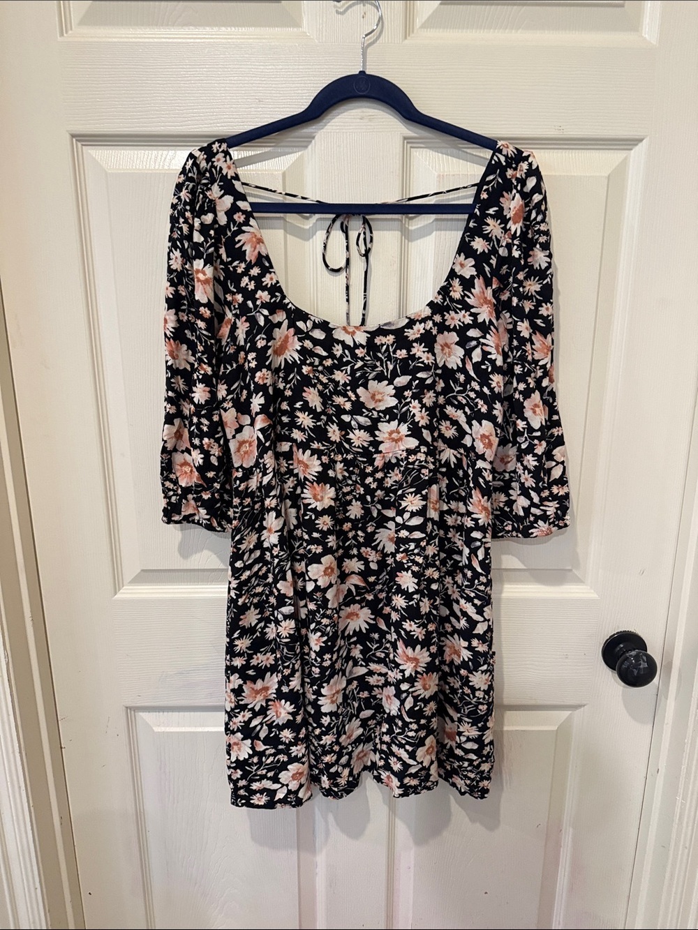 American Eagle NWT black floral mini dress, medium - Picture 2 of 8